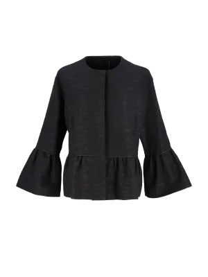 peplum-hem woven jacket