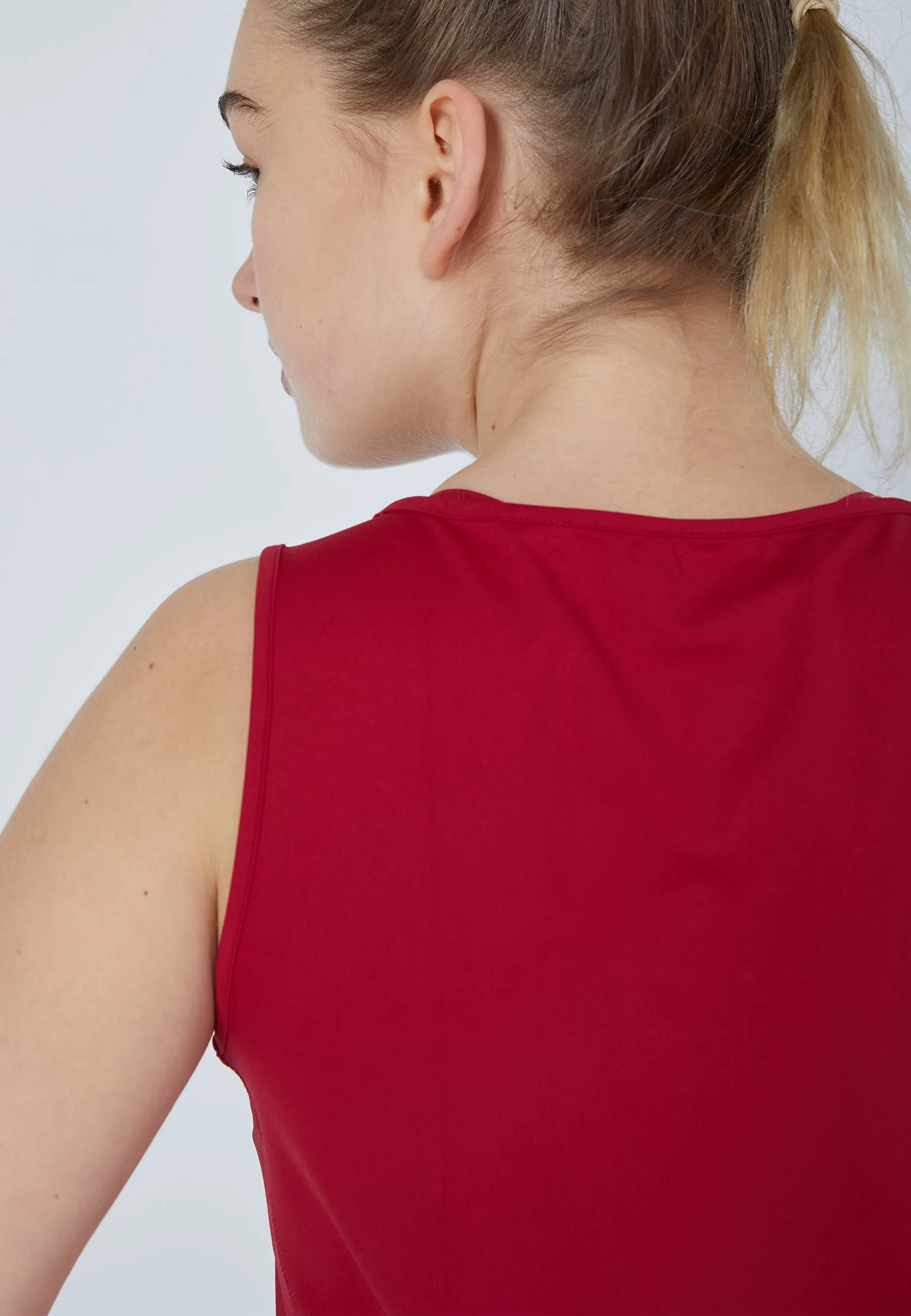 Tennis Loose Fit Tanktop, bordeaux rot