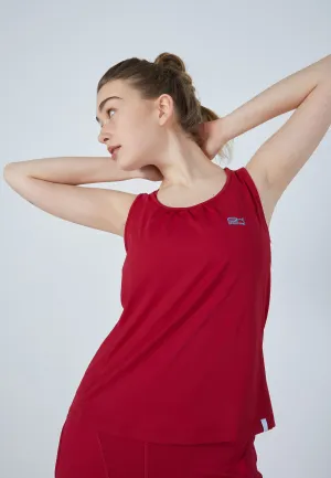 Tennis Loose Fit Tanktop, bordeaux rot