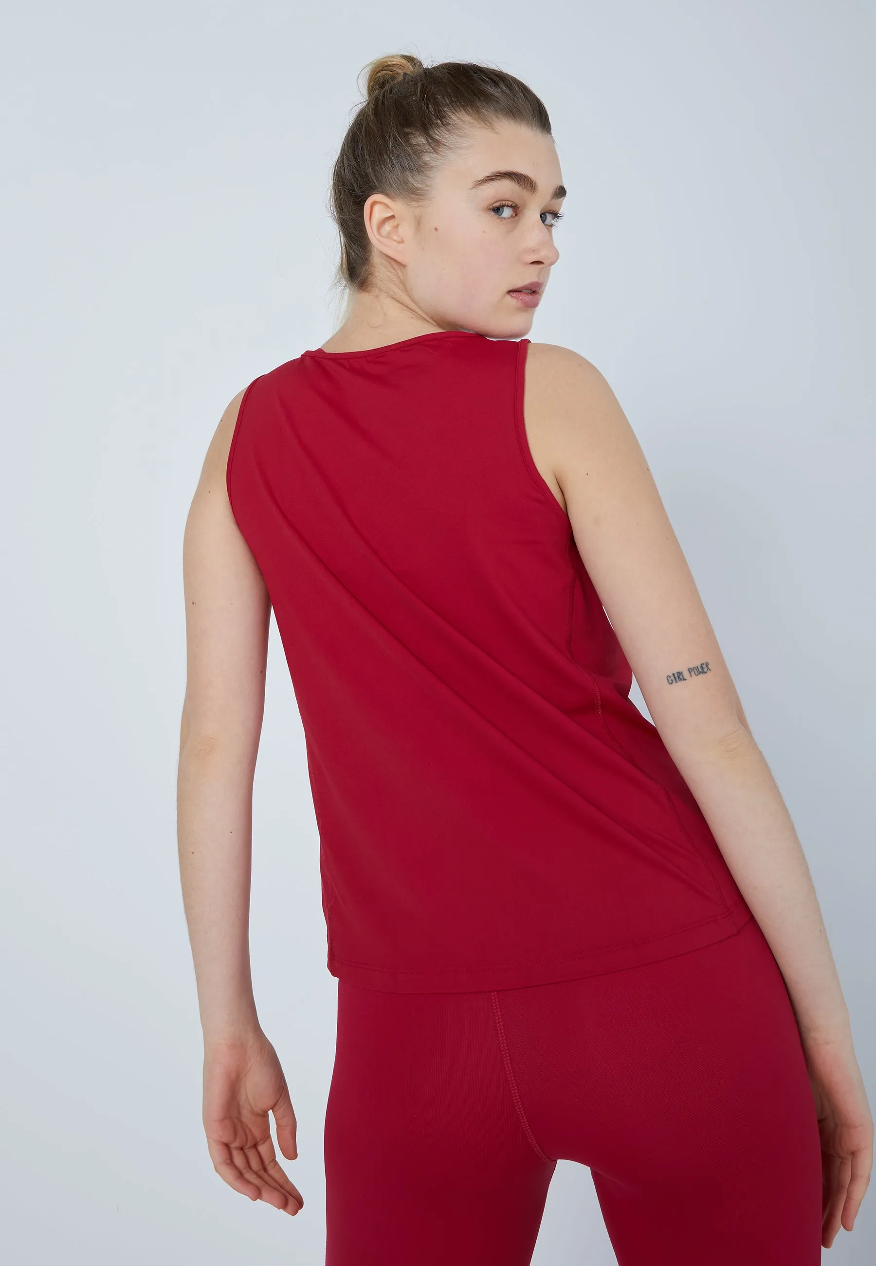 Tennis Loose Fit Tanktop, bordeaux rot