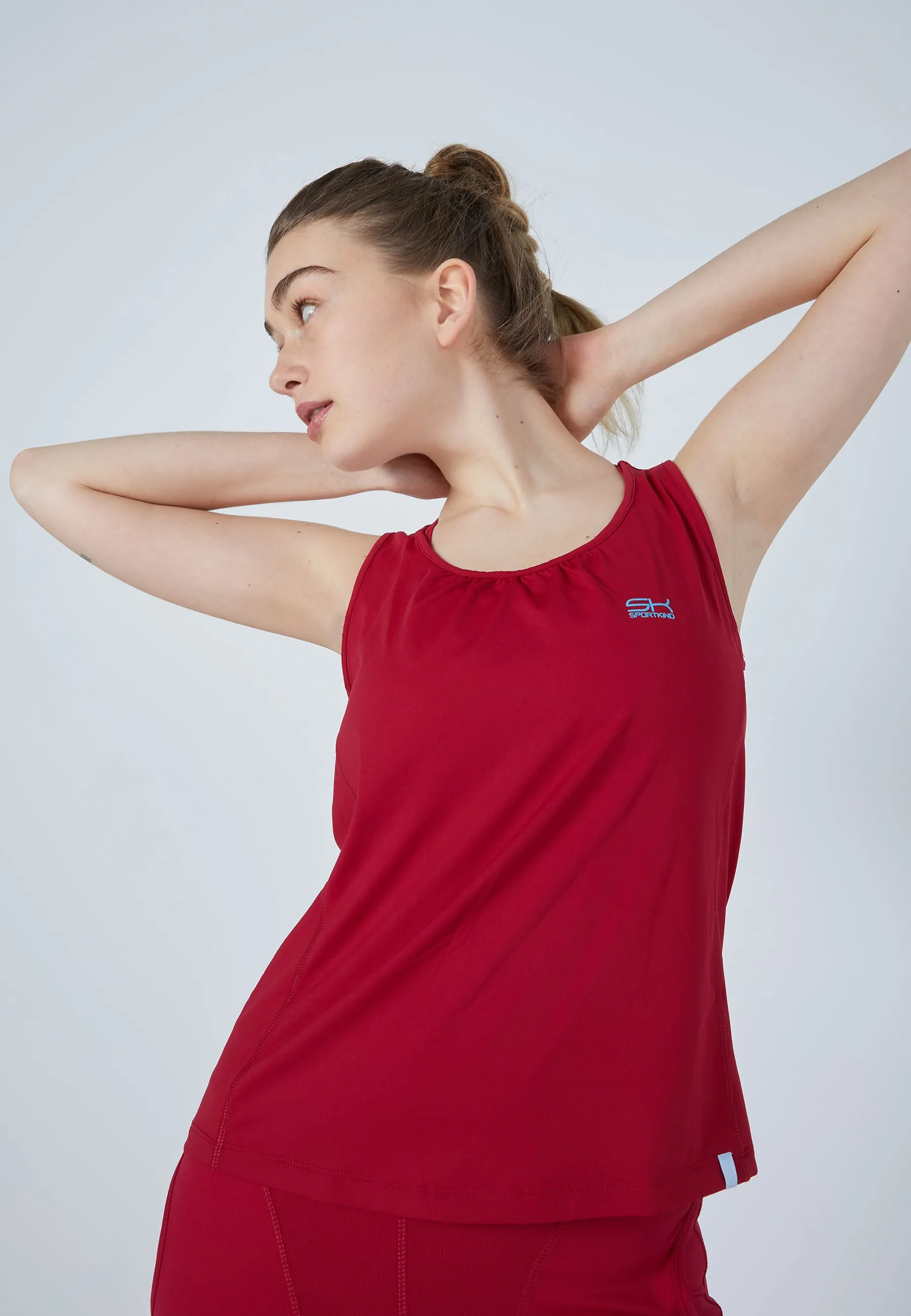 Tennis Loose Fit Tanktop, bordeaux rot