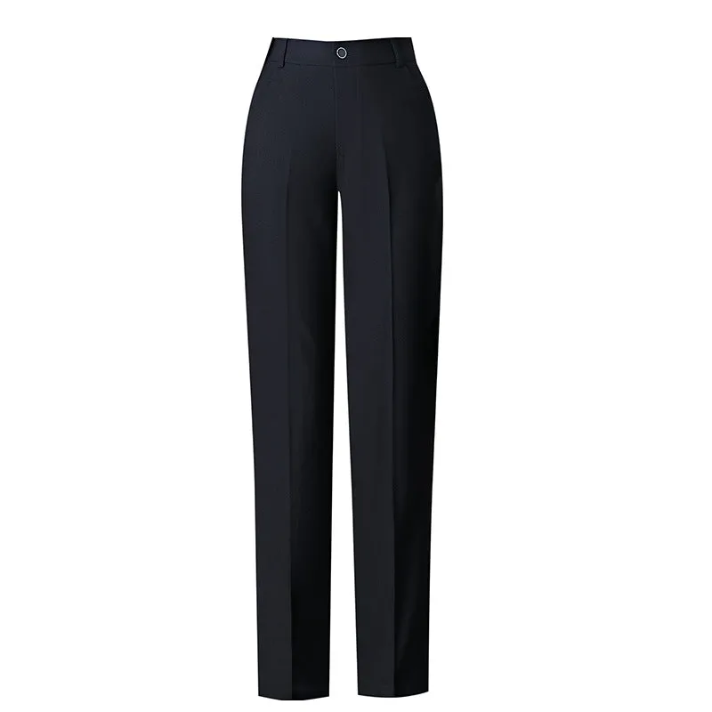 Women's High-waist Straight-leg Casual Suit Trousers